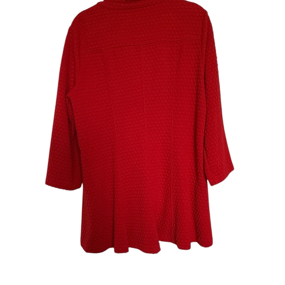 Multiples Red Button-Up Jacket - Picture 4 of 5